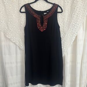 Motherhood Maternity Black With Red Embellished Sundress